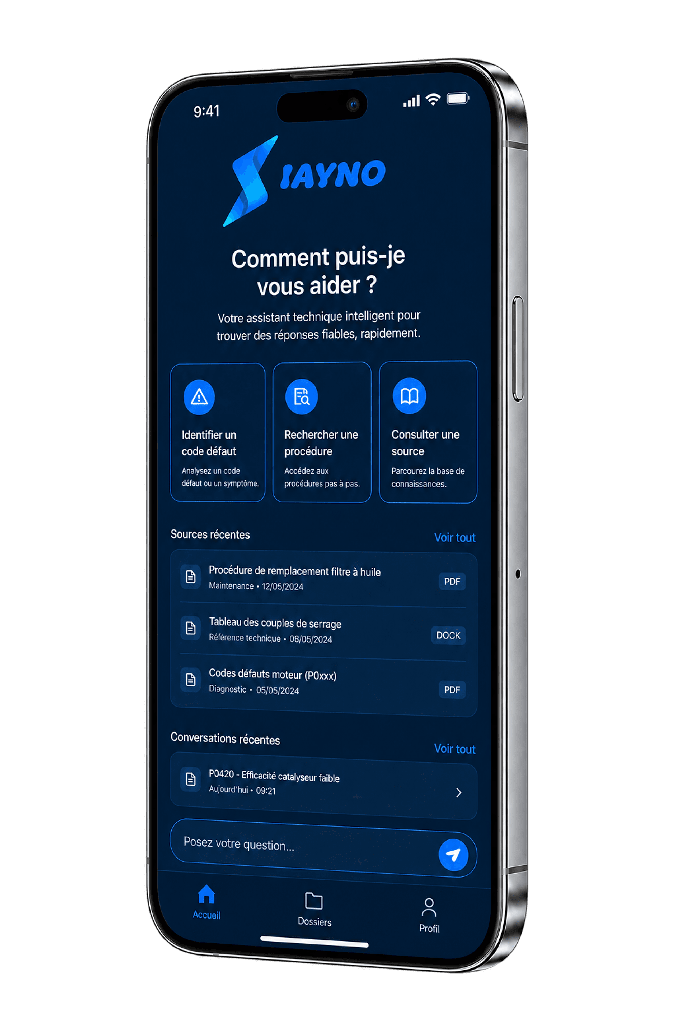 3D preview of the IAYNO app on a smartphone